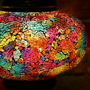 Crackle Glass Table Lamp in Many Colors, 3 Styles Available, Large