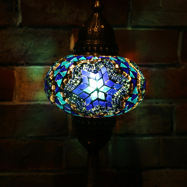 Mosaic Table Lamp in Blues, 5 Styles Available