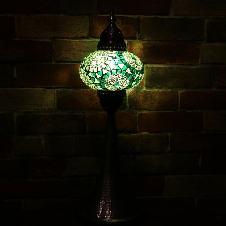 Mosaic Table Lamp in Shades of Green, 5 Styles Available