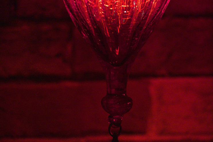 Casablanca Nights Collection, Hanging Red Blown Glass Globe