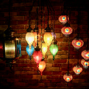 Seven Globe Exquisite Mosaic Chandelier in Many Colors