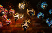 Seven Globe Mosaic Chandelier in Bright & Happy Colors