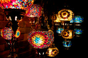 Seven Globe Mosaic Chandelier in Bright & Happy Colors