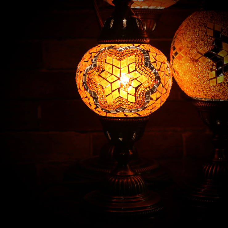 Mosaic Table Lamp in Orange