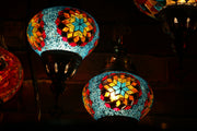 Mosaic Table Lamp in Blue & Multicolors