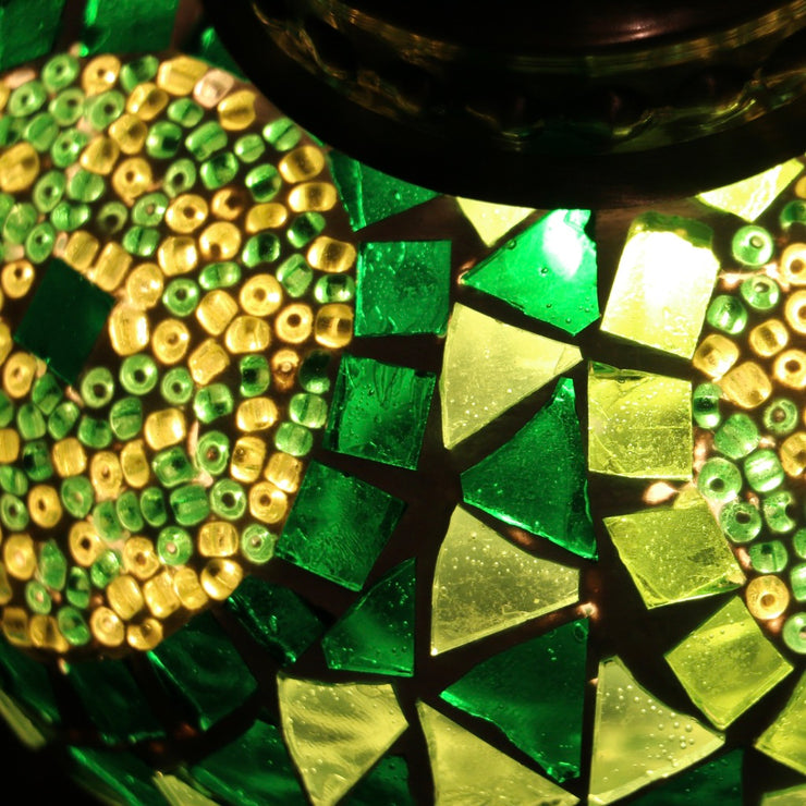 Mosaic Table Lamp in Shades of Green, 5 Styles Available