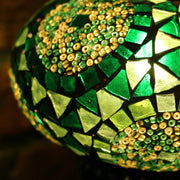 Mosaic Table Lamp in Shades of Green, 5 Styles Available